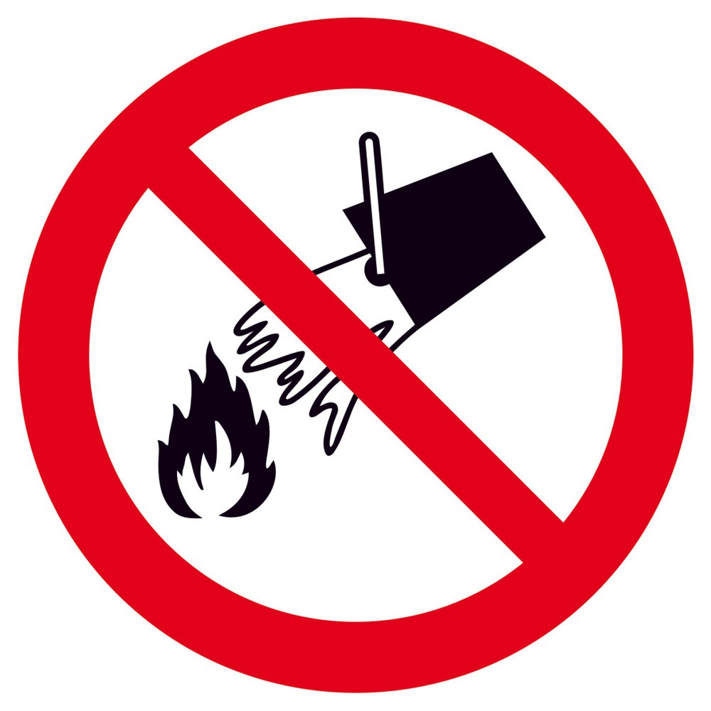 Illustration du produit: SafetyMarking® Ne pas éteindre avec de l’eau, Ø 100 mm, film