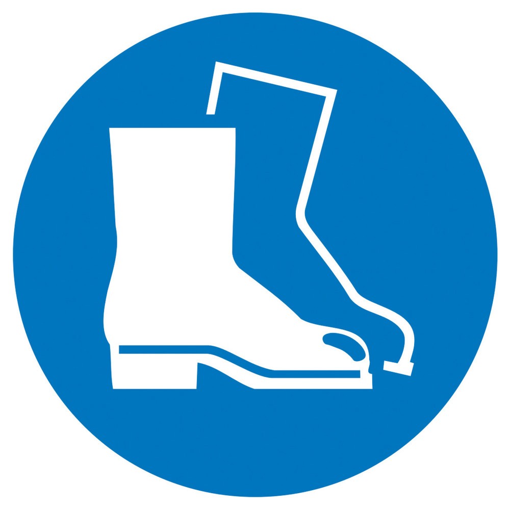 Illustration du produit: SafetyMarking® Port de chaussures de sécurité obligatoire, Ø 100 mm, film