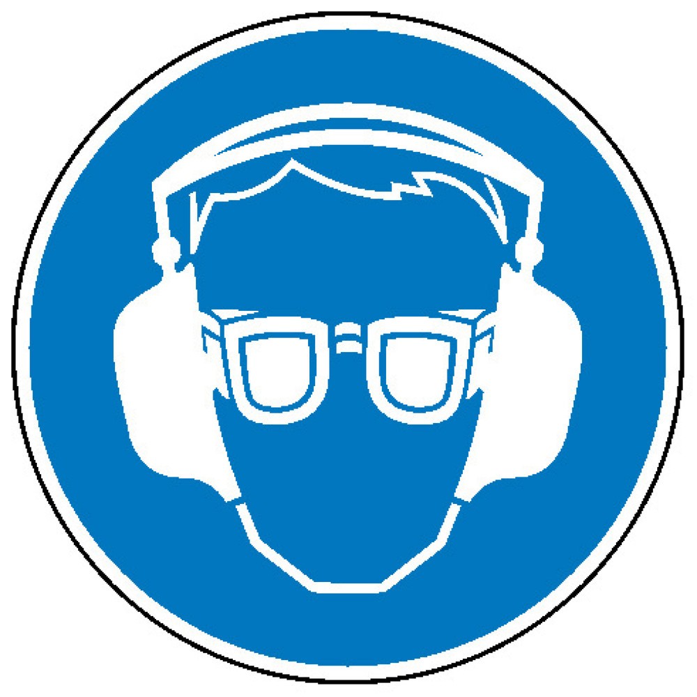 Illustration du produit: SafetyMarking® Port obligatoire de lunettes et de protections auditives, Ø 200 mm, film