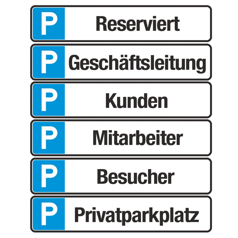 N° de l'image du produit 1 : SafetyMarking® Panneau de parking « Collaborateur », H x l 110 x 520 mm