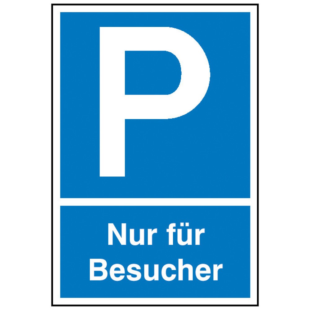 Illustration du produit: SafetyMarking® Panneau de parking « Réservé aux visiteurs », H x l 250 x 150 mm, plastique