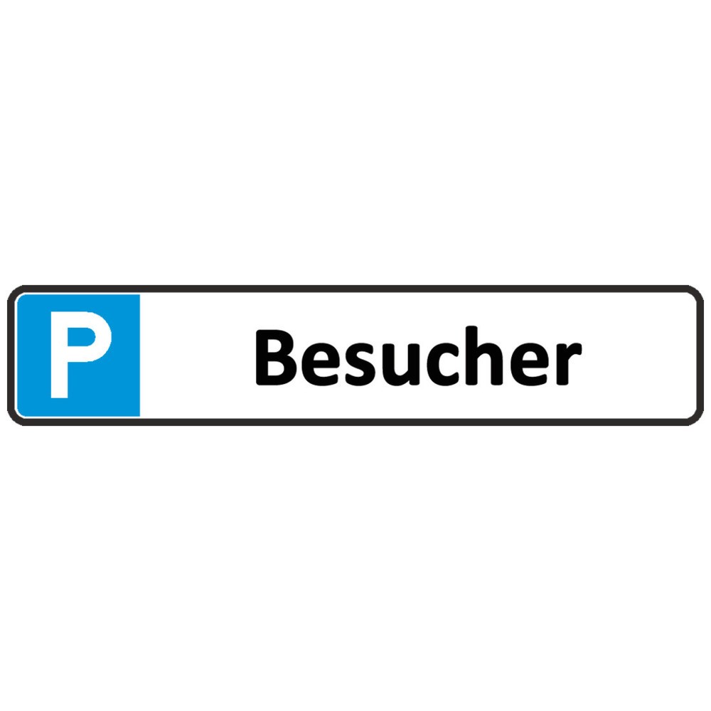 Illustration du produit: SafetyMarking® Panneau de parking « Visiteur », alu, hxl 110 x 520 mm