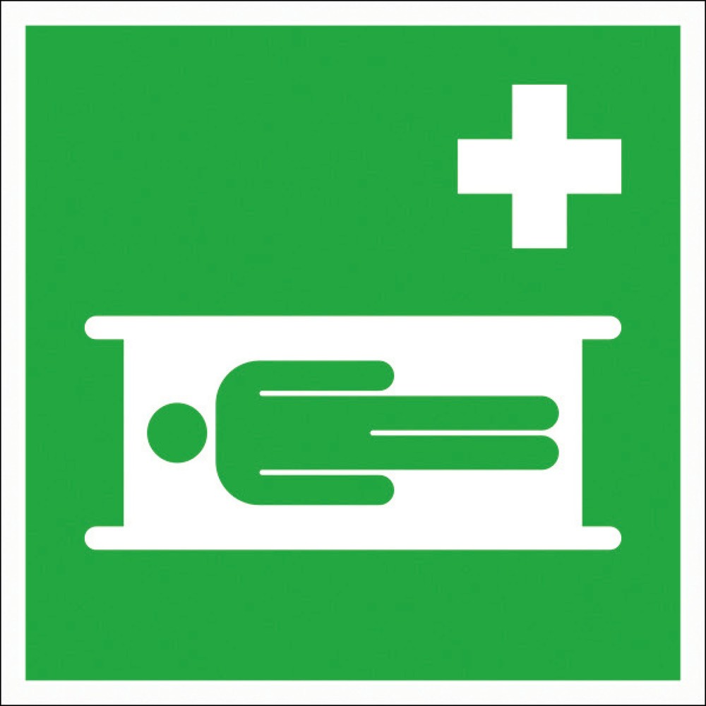 Illustration du produit: SafetyMarking® Civière, Hxl 150 x 150 mm, film HI