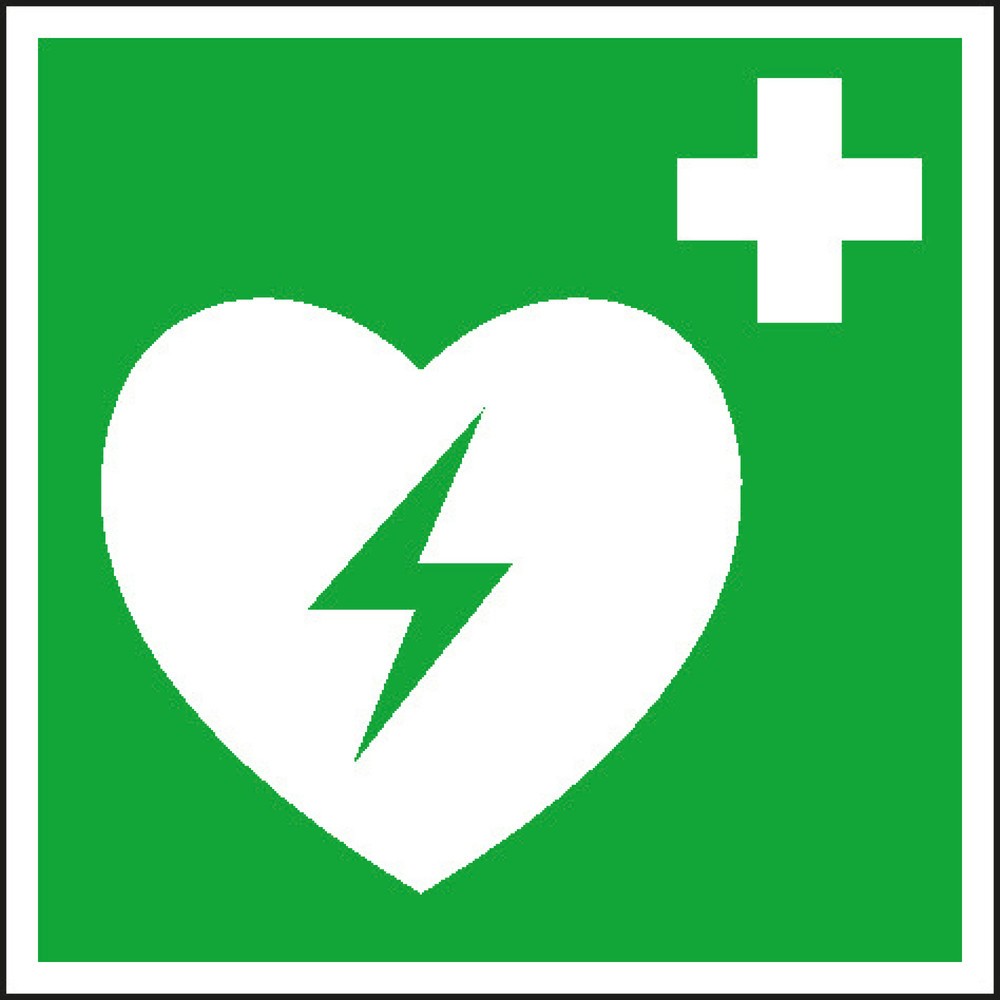 Illustration du produit: SafetyMarking® Défibrillateurs (AED), Hxl 150 x 150 mm, film HI