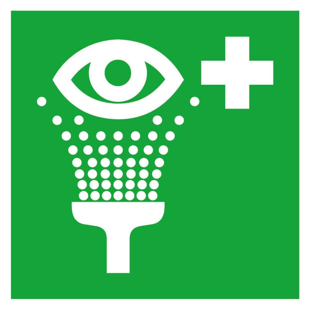Illustration du produit: SafetyMarking® Douche oculaire d’urgence, Hxl 150 x 150 mm, film HI