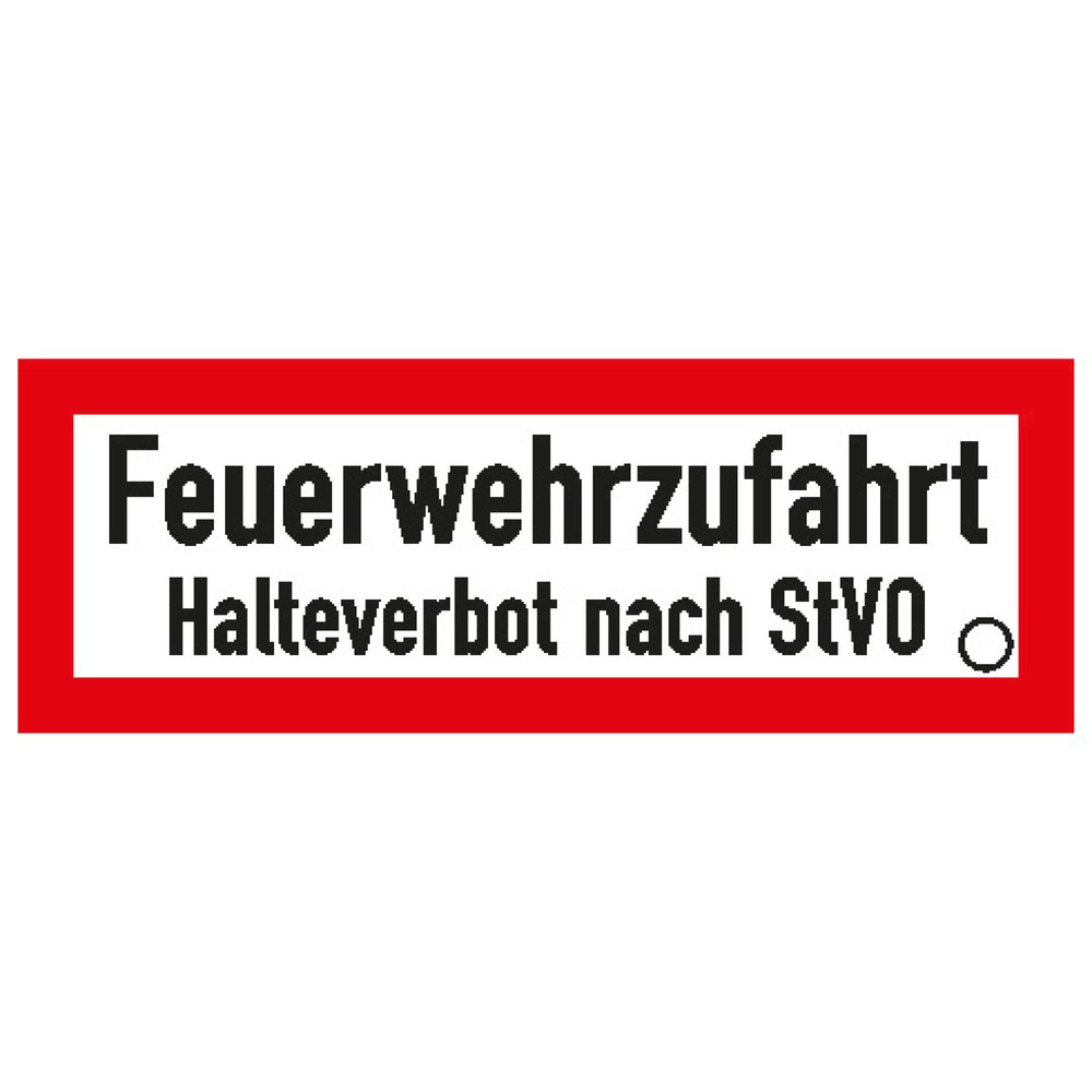 Illustration du produit: SafetyMarking® « Accès pompiers - Interdiction de stationner », H x l 210 x 594 mm, aluminium