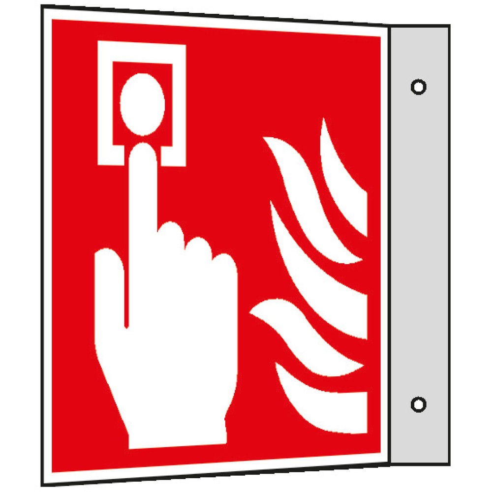 Illustration du produit: SafetyMarking® Détecteur d’incendie (manuel), panneau étendard, H x l 150 x 150 mm