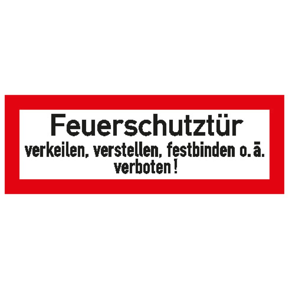 Illustration du produit: SafetyMarking® « Caler la porte coupe-feu... », H x l 105 x 297 mm, film