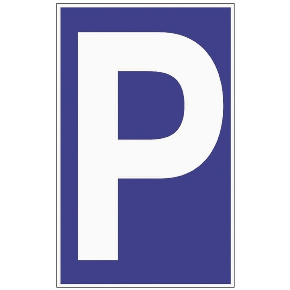 Illustration du produit: Panneau de signalisation pour parking, L250xl400 mm, parking, plastique bleu / blanc