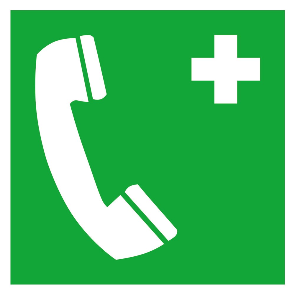 Illustration du produit: SafetyMarking® Téléphone d’urgence, H x l 150 x 150 mm, film HI