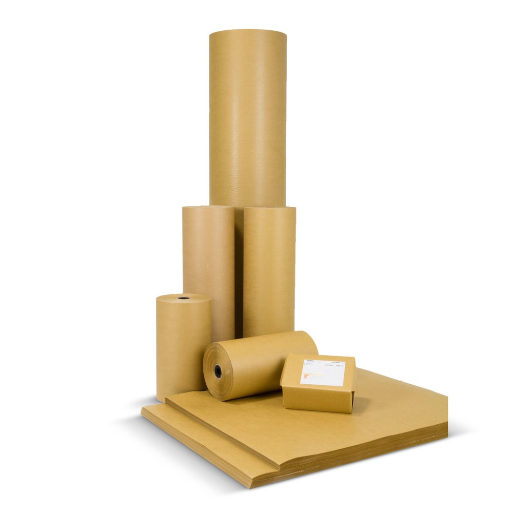 Illustration du produit: Papier kraft sodé, lisse, largeur 500 mm, 70 g/m², 2 rouleaux/UV
