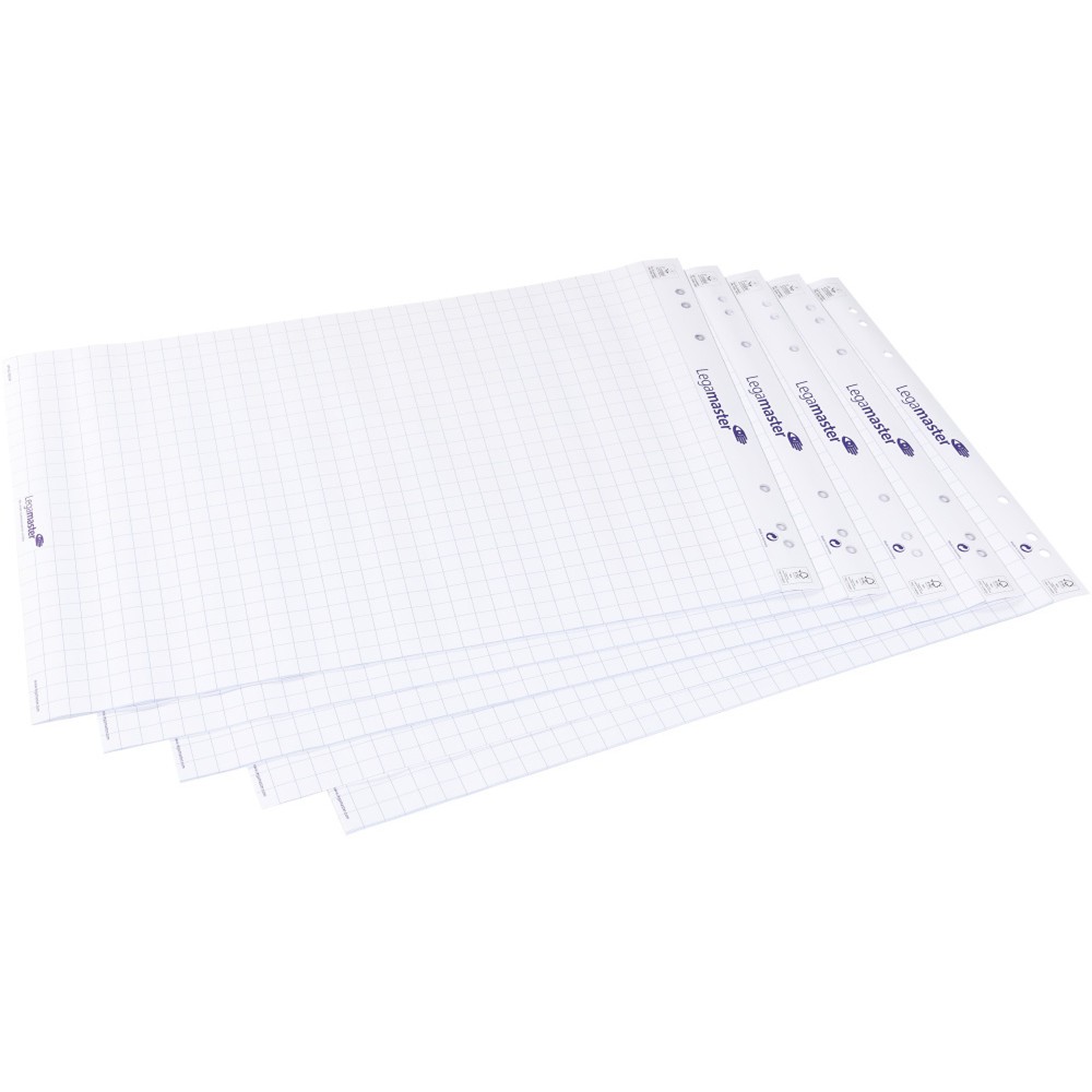Produktabbildung Nr. 1: Papierblock für Legamaster Flipchart, gerastert, 5x20 Blatt
