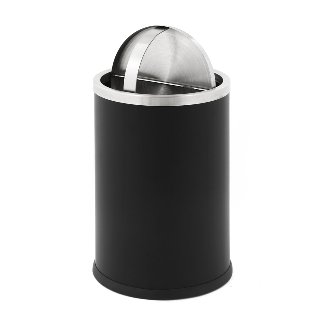 Produktabbildung Nr. 3: Papierkorb Swing, mit Schwingdeckel, 10 Liter, schwarz