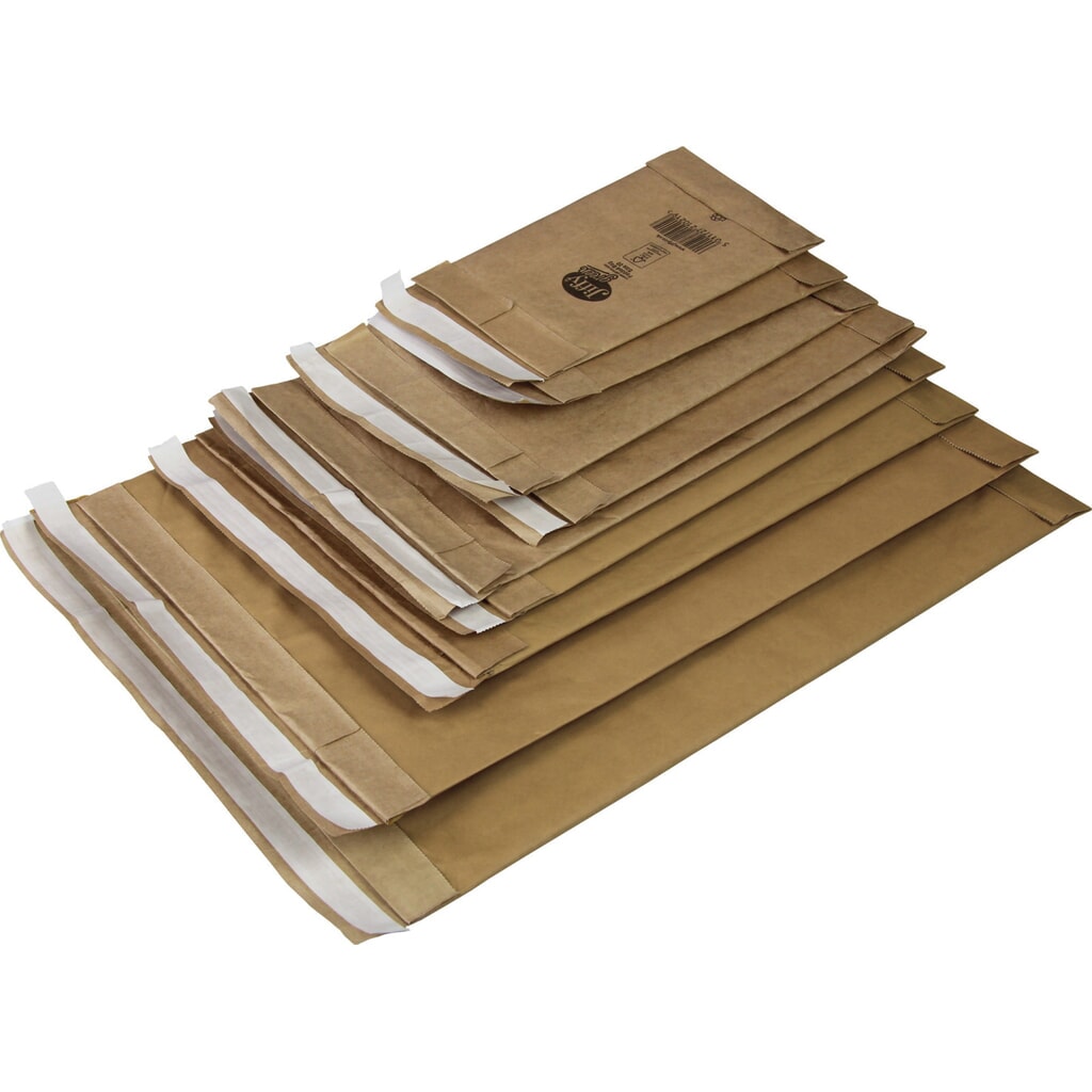 Produktabbildung: Papierpolstertaschen, 195x280mm, Innenmaß, 210x280mm, Außenmaß, PADDED BAGS, 1 VE = 100 Stk