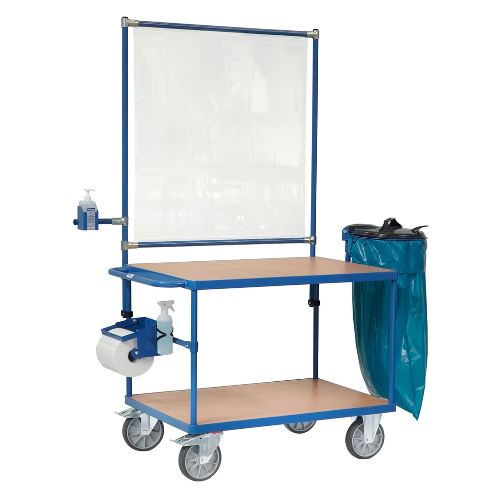 Papierrollenhalter für fetra® Leichttisch-Wagen, Breite 489 mm Produktabbildung Nr. 5: Papierrollenhalter für fetra® Leichttisch-Wagen, Breite 489 mm