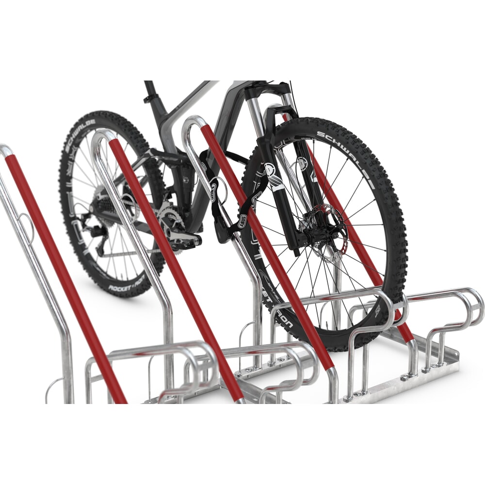 N° de l'image du produit 4 : Parc à vélo, stationnement d’1 côté, 6 emplacements, écart entre les roues 350 mm