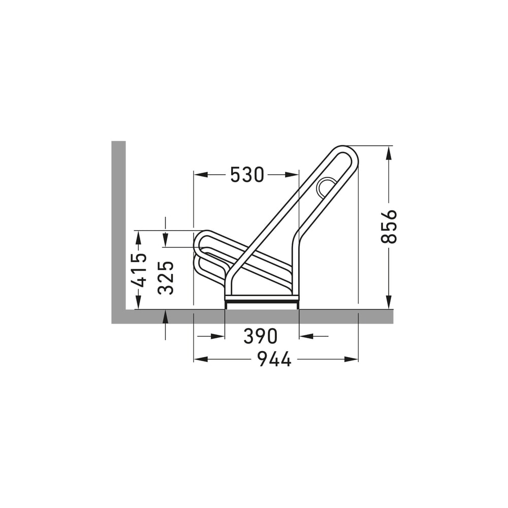 N° de l'image du produit 7 : Parc à vélo, stationnement d’1 côté, 6 emplacements, écart entre les roues 350 mm