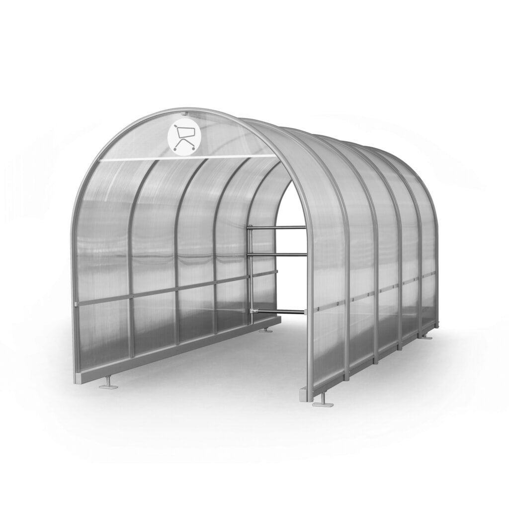 Produktabbildung: Parkbox für wanzl Einkaufswagen, Länge 5 m