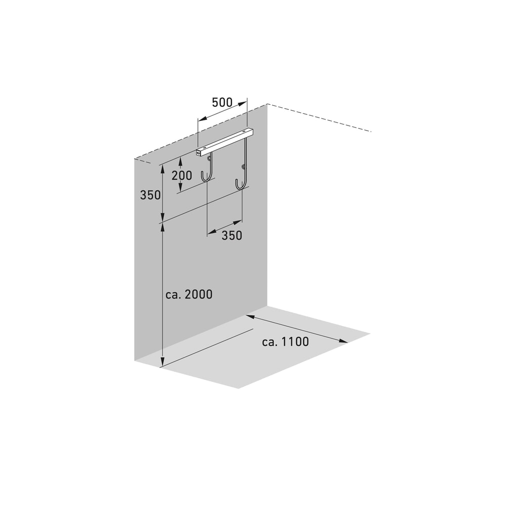 N° de l'image du produit 7 : Parking suspendu en rang, 2 emplacements, montage au mur