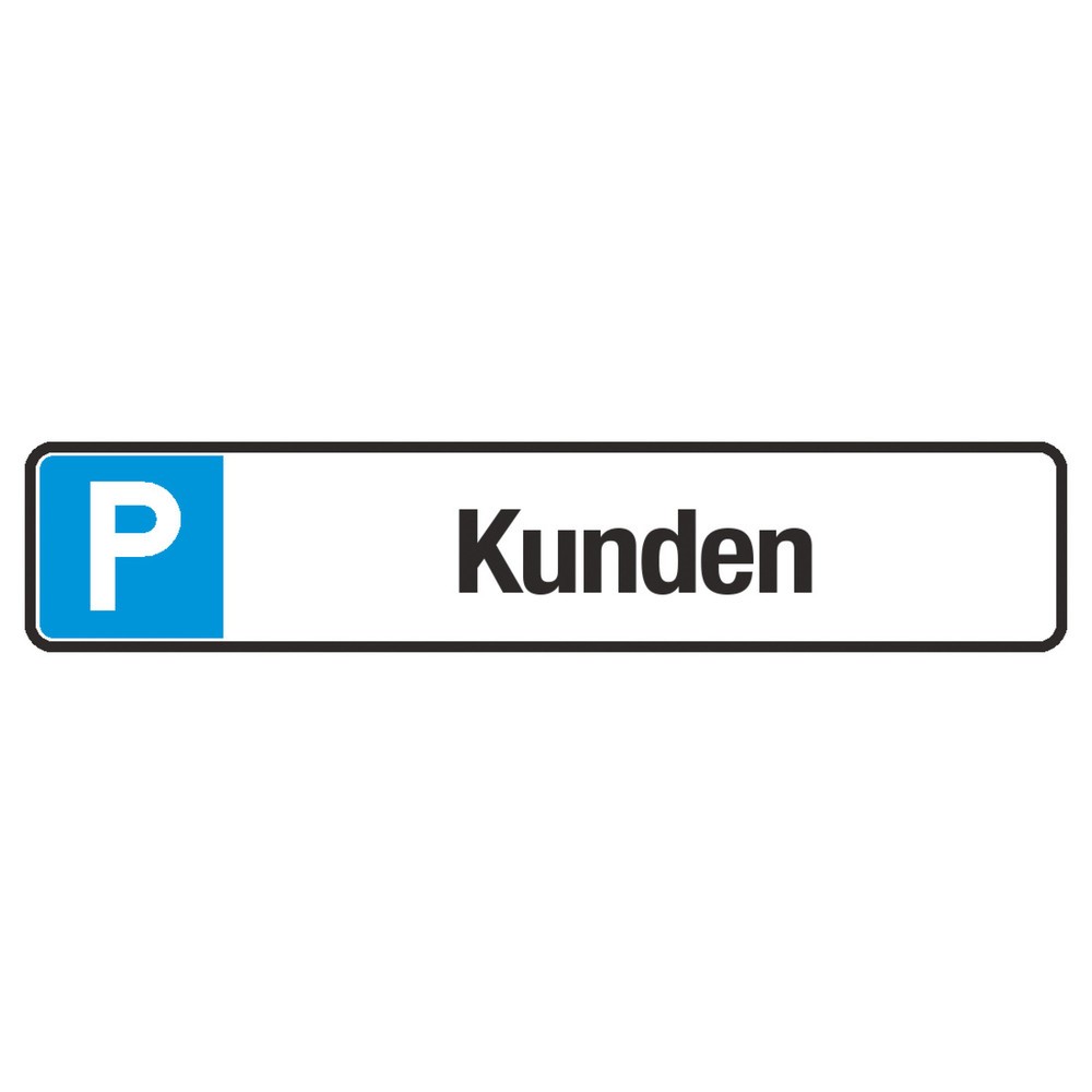 Produktabbildung: Parkplatzschild "Kunden", HxB 110 x 520 mm
