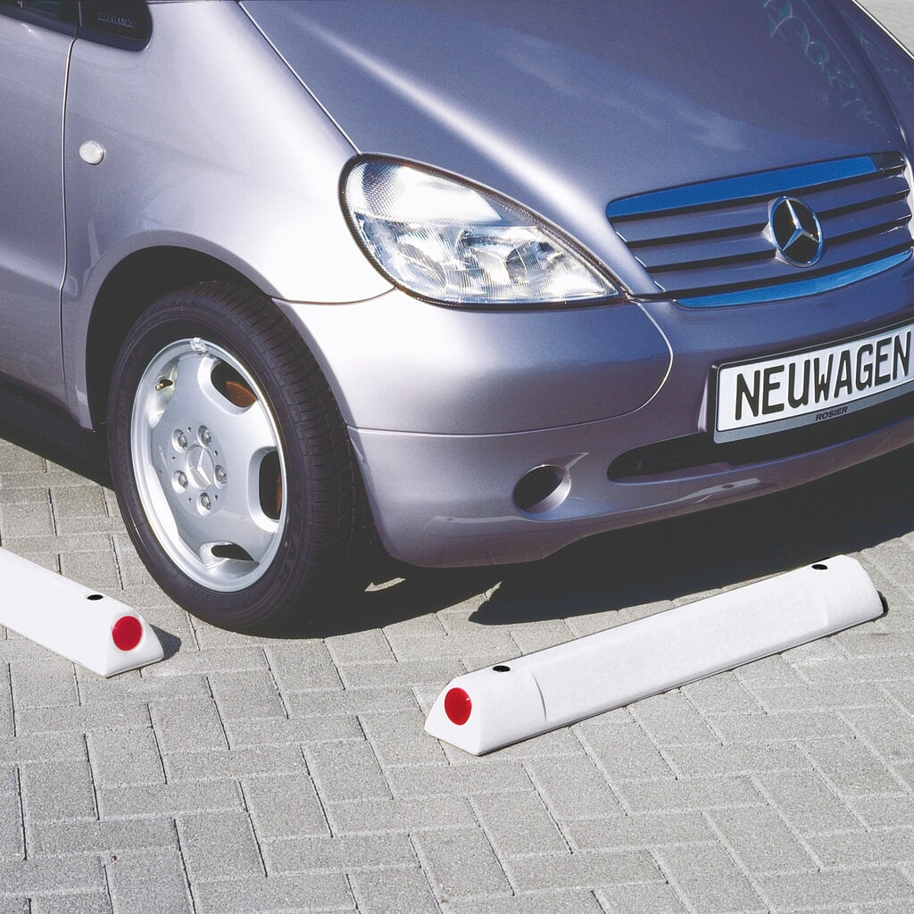 URBANUS Parkstopp- und Leitbalken, weiß, Länge 450 mm Produktabbildung: URBANUS Parkstopp- und Leitbalken, weiß, Länge 450 mm
