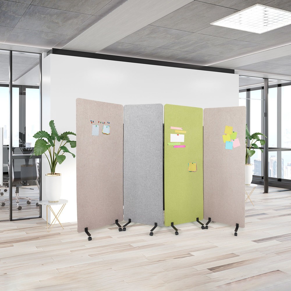 N° de l'image du produit 11 : Pièce centrale hjh OFFICE pour système de parois de séparation FLEXMIUT, taupe