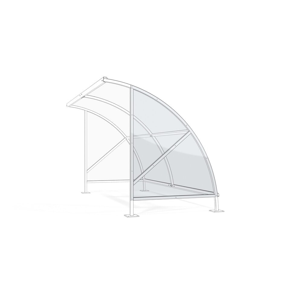Illustration du produit: Paroi latérale pour auvent SWING en arc Structure, droite