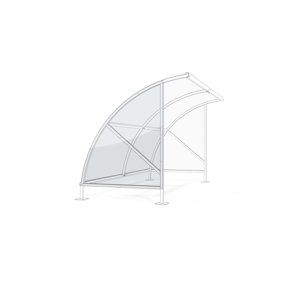 Illustration du produit: Paroi latérale pour auvent SWING en arc Structure, gauche