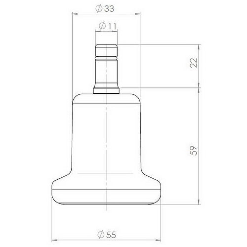 N° de l'image du produit 4 : 5x patins hjh OFFICESTAND petits n° 11 tige 11 mm / pieds 50 mm, (lot de 5)