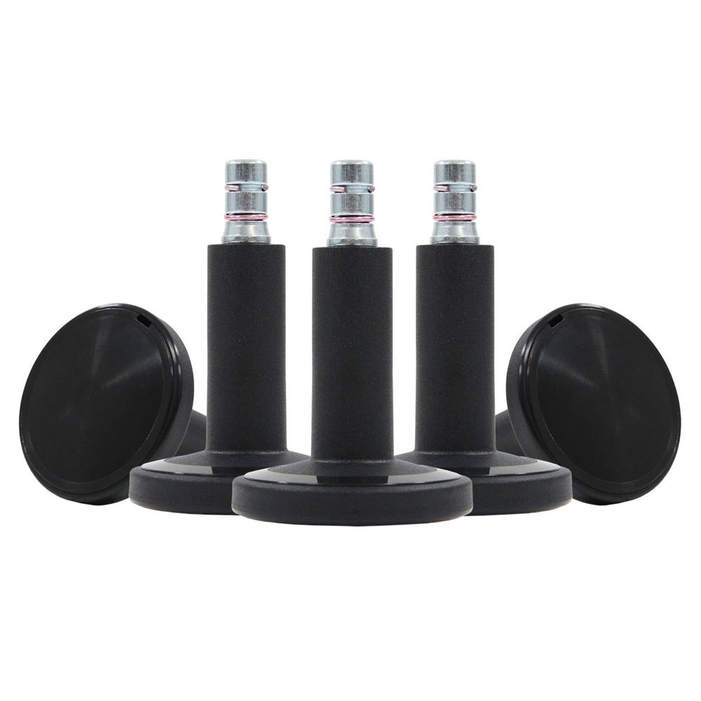 N° de l'image du produit 3 : 5x patins de sol hjh OFFICE STATO-M tige 11 mm / 60 mm pieds, (lot de 5), noir