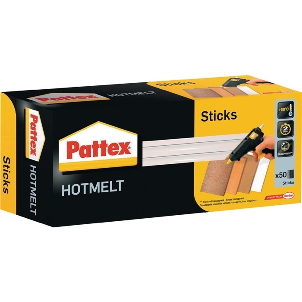 Produktabbildung Nr. 2: PATTEX Heißklebepatronen Hot Sticks L.200mm Klebepatronen-D.11,3mm 1000g 10 St