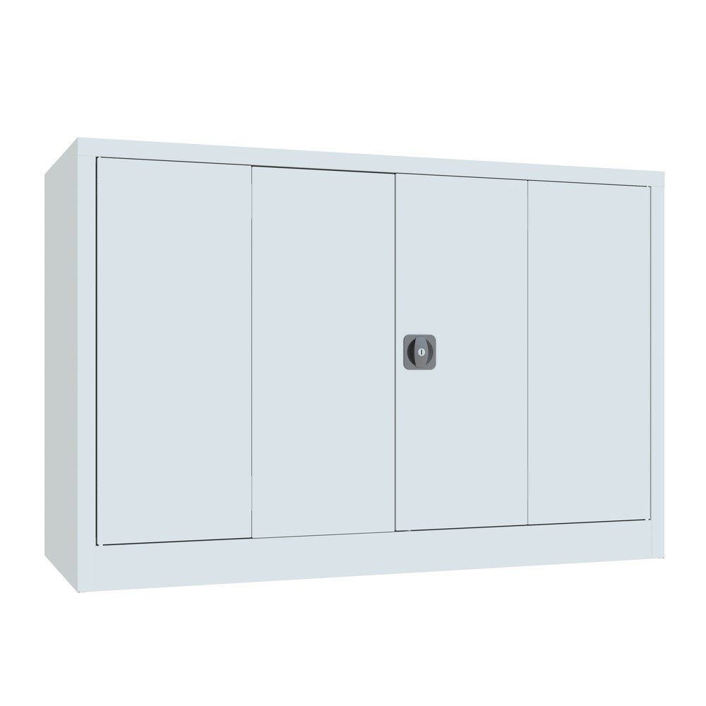 Produktabbildung Nr. 4: PAVOY Falttürenschrank mit 2 Fachböden, HxBxT 1.000 x 1.500 x 600 mm, lichtgrau, lichtgrau