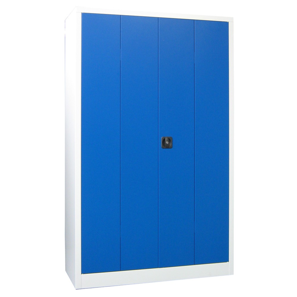 Produktabbildung Nr. 4: PAVOY Falttürenschrank mit 4 Fachböden, HxBxT 1.950 x 1.500 x 600 mm, anthrazitgrau, lichtgrau