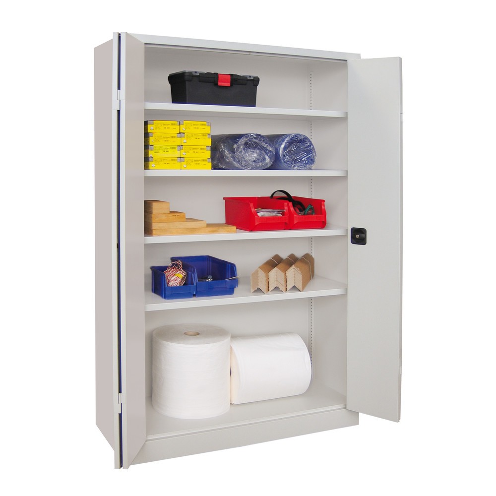 Produktabbildung Nr. 5: PAVOY Falttürenschrank mit 4 Fachböden, HxBxT 1.950 x 1.500 x 600 mm, anthrazitgrau, lichtgrau