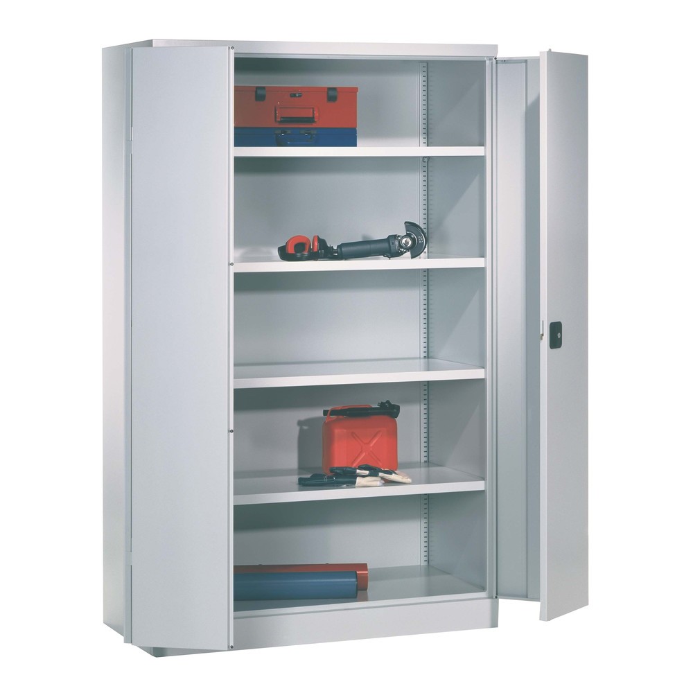 Produktabbildung Nr. 6: PAVOY Falttürenschrank mit 4 Fachböden, HxBxT 1.950 x 1.500 x 600 mm, anthrazitgrau, lichtgrau