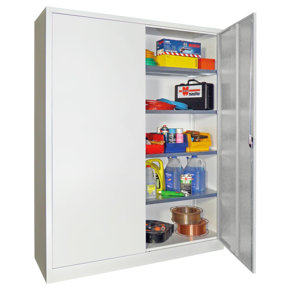 Produktabbildung Nr. 3: PAVOY Großraum-Flügeltürschrank, 4 Fachböden, HxBxT 1.950 x 1.500 x 600 mm, lichtgrau, lichtgrau