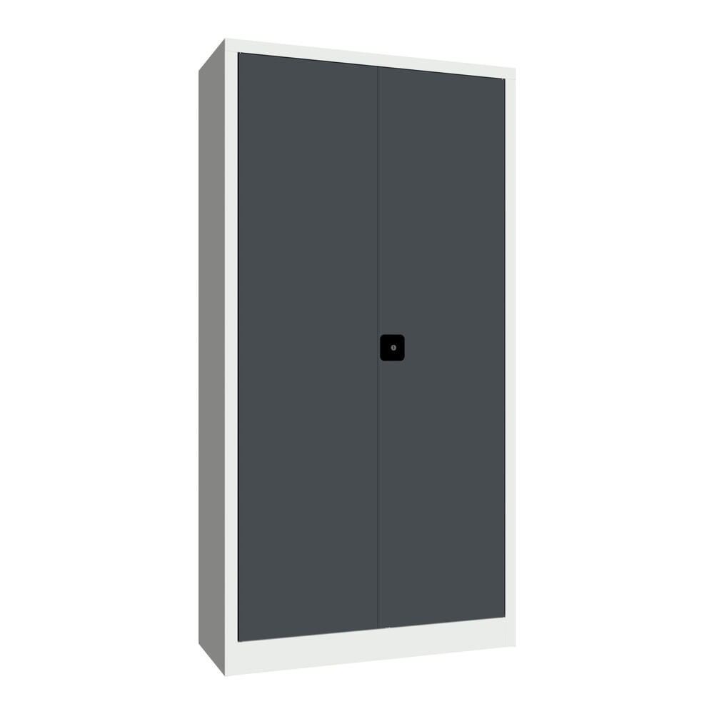 Produktabbildung: PAVOY Großraum-Flügeltürschrank, 4 Fachböden, HxBxT 1.950 x 1.000 x 500 mm, anthrazitgrau, lichtgrau