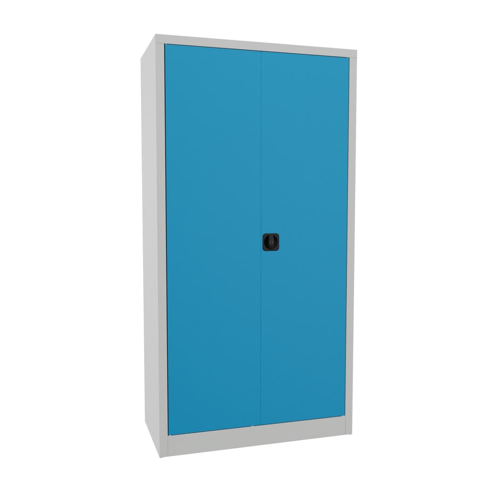 Produktabbildung: PAVOY Großraum-Flügeltürschrank, 4 Fachböden, HxBxT 1.950 x 1.000 x 500 mm, lichtblau, lichtgrau