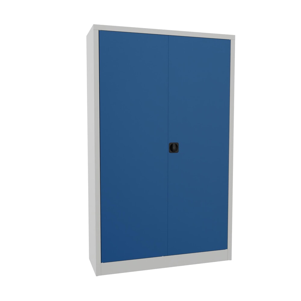 Produktabbildung Nr. 1: PAVOY Großraum-Flügeltürschrank, 4 Fachböden, HxBxT 1.950 x 1.200 x 400 mm, enzianblau, lichtgrau
