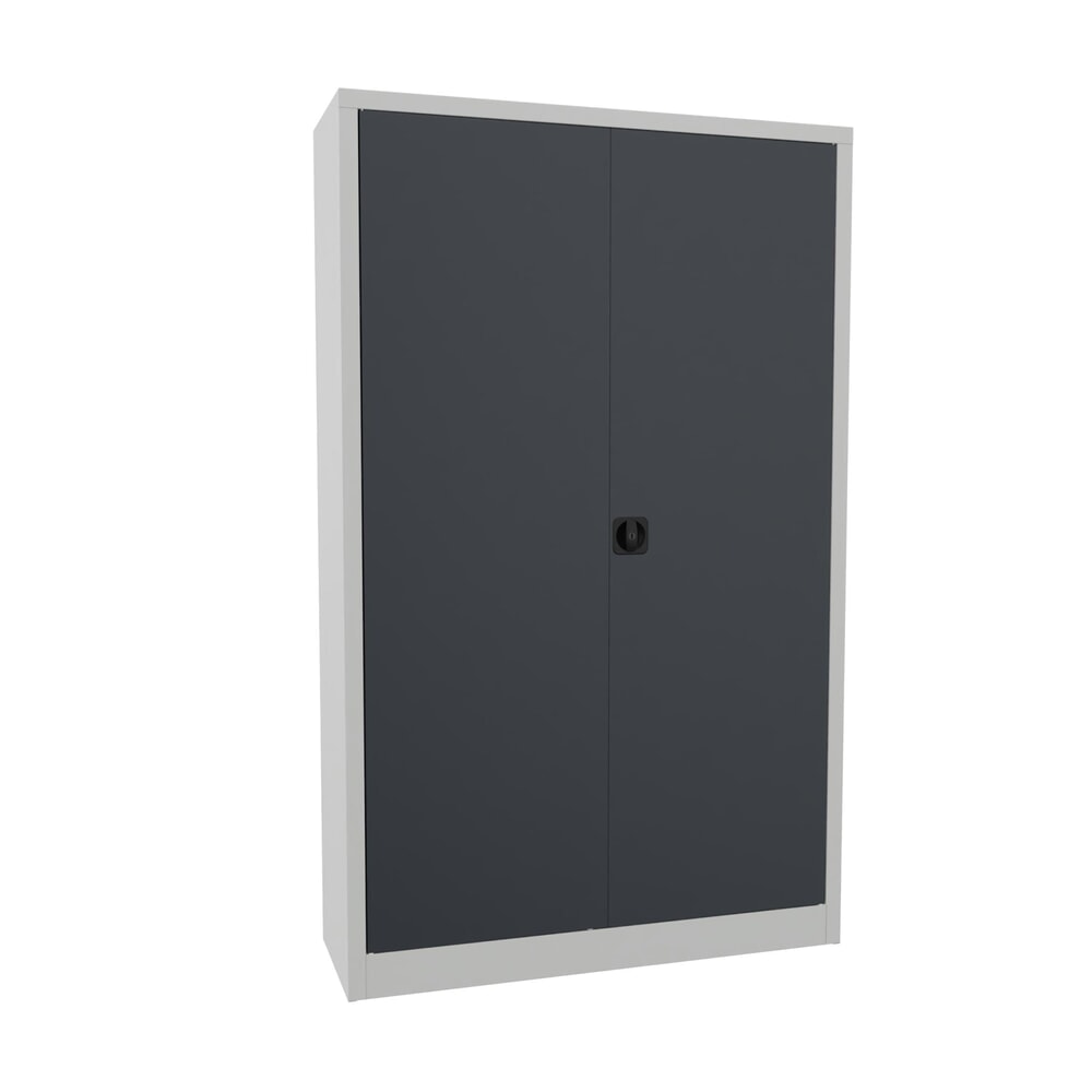 Produktabbildung Nr. 1: PAVOY Großraum-Flügeltürschrank, 4 Fachböden, HxBxT 1.950 x 1.200 x 400 mm, anthrazitgrau, lichtgrau