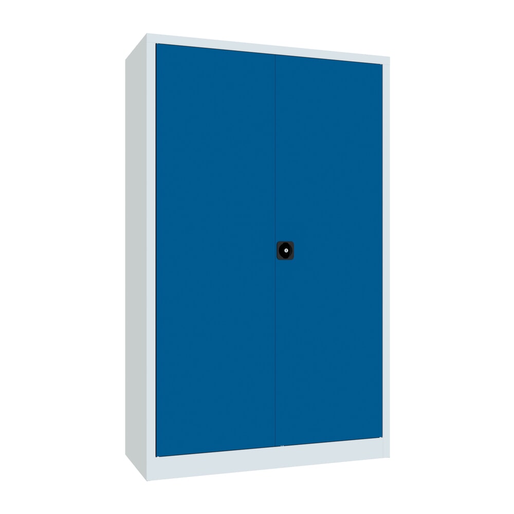 Produktabbildung Nr. 1: PAVOY Großraum-Flügeltürschrank, 4 Fachböden, HxBxT 1.950 x 1.200 x 500 mm, enzianblau, lichtgrau