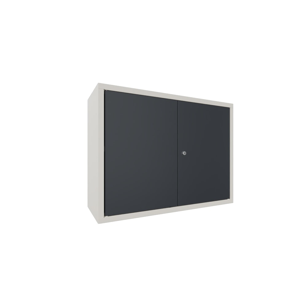 Produktabbildung: PAVOY Hängeschrank, HxBxT 600 x 800 x 300 mm, anthrazitgrau, reinweiß