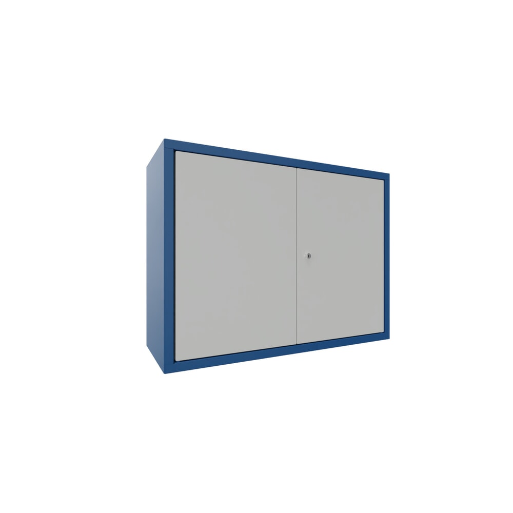 Produktabbildung Nr. 1: PAVOY Hängeschrank, HxBxT 600 x 800 x 300 mm, lichtgrau, enzianblau