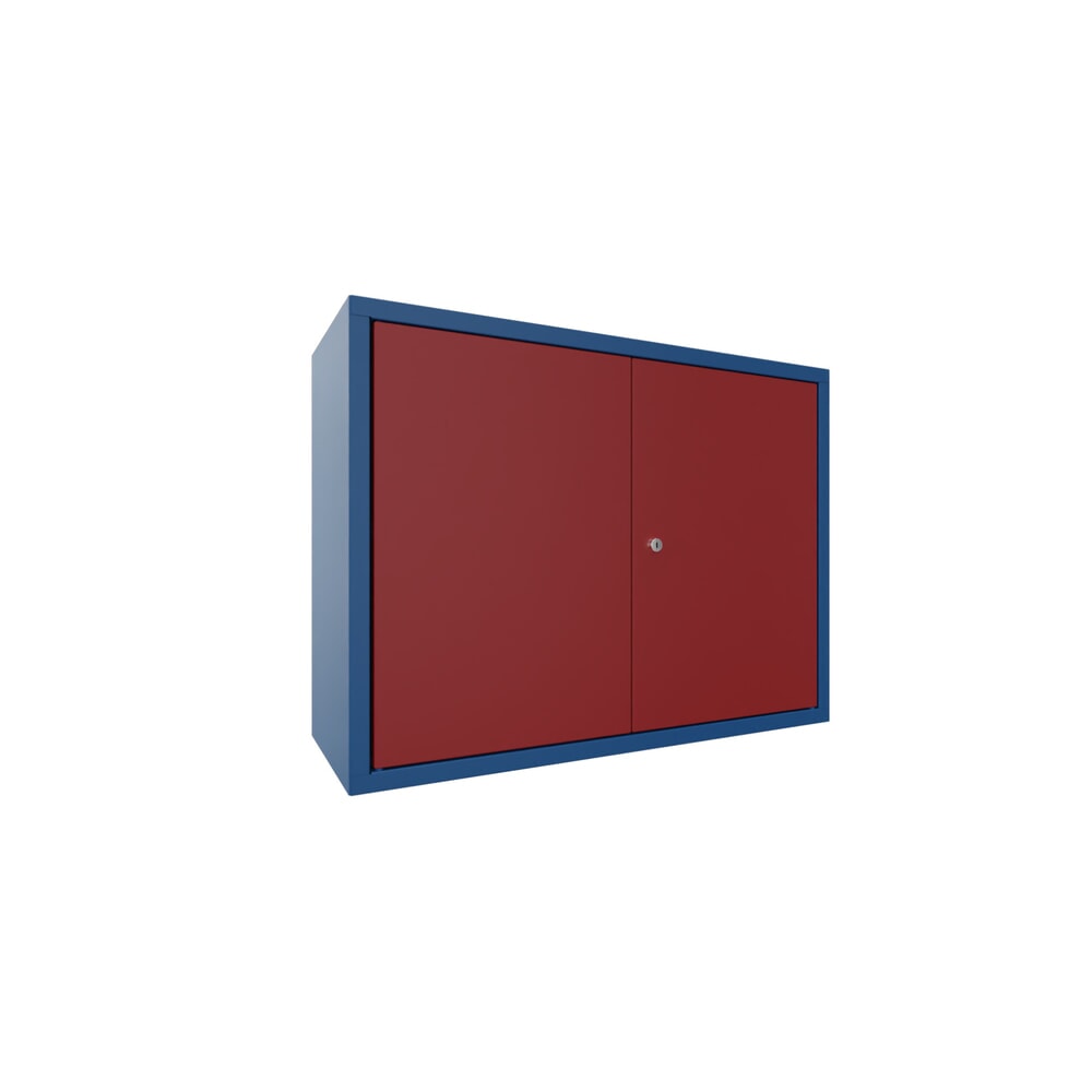 Produktabbildung Nr. 1: PAVOY Hängeschrank, HxBxT 600 x 800 x 300 mm, rubinrot, enzianblau