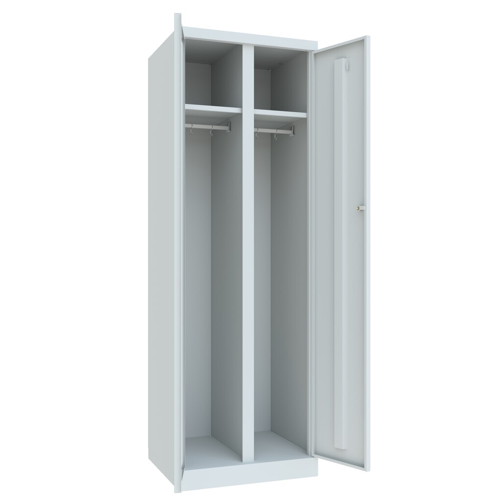 Produktabbildung Nr. 3: PAVOY Kleiderspind mit aufschlagenden Türen, HxBxT 1.800 x 600 x 500, gemeinsam verschließbar, lichtgrau, lichtgrau