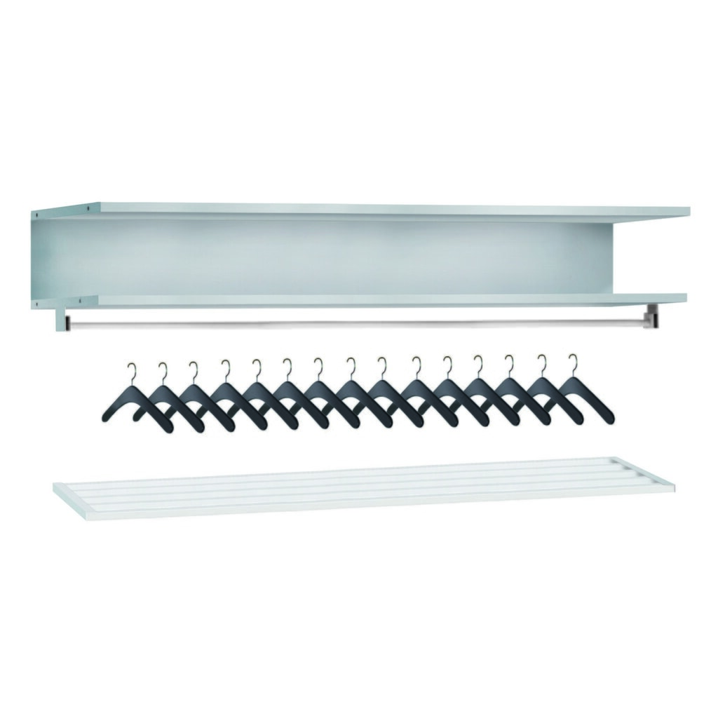 Produktabbildung: Kleiderspind-Set für PAVOY Schließfachspind, 15 Ablagestellen, Breite 1.350 mm