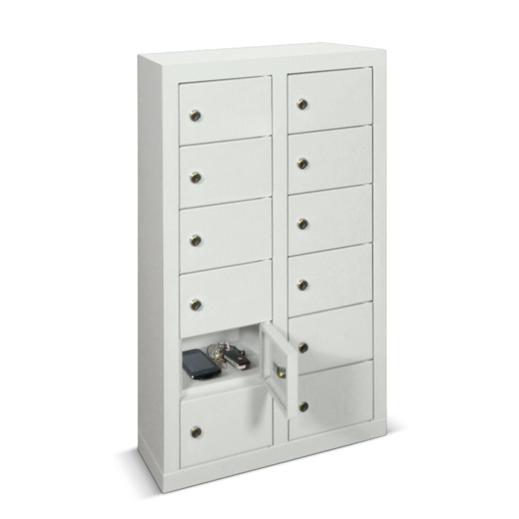 Produktabbildung Nr. 1: PAVOY Kleinfachschrank, 12 Fächer, HxBxT 815 x 460 x 200 mm, anthrazitgrau, lichtgrau