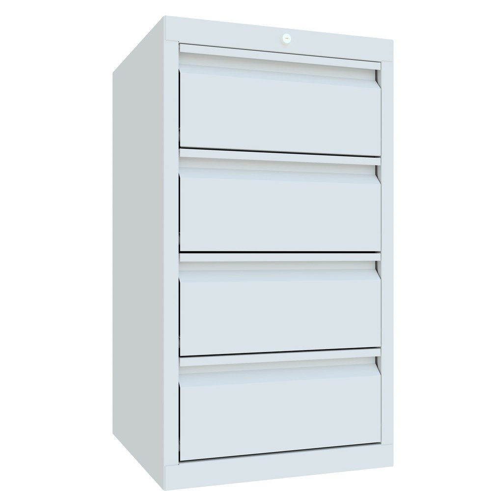 Produktabbildung Nr. 4: PAVOY Leichter Schubladenschrank, Rollenführung, Schubladen 4x200 mm, Breite 500 mm, lichtgrau, lichtgrau