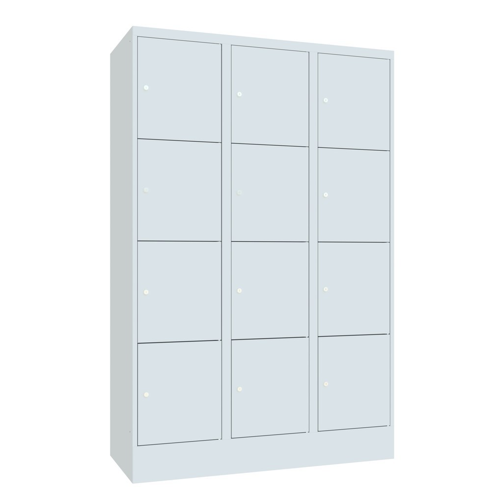Produktabbildung Nr. 2: PAVOY Schließfachschrank, 3 x 4 Fächer, HxBxT 1.850 x 1.200 x 500 mm, lichtgrau, lichtgrau