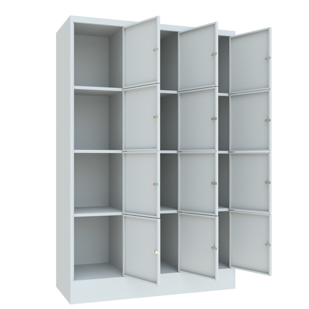 Produktabbildung Nr. 3: PAVOY Schließfachschrank, 3 x 4 Fächer, HxBxT 1.850 x 1.200 x 500 mm, lichtgrau, lichtgrau
